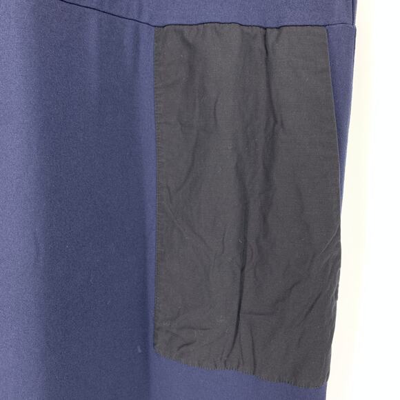 COS Womens Size US Size Small T-Shirt Dress Cinched Hem Pockets Blue Black - Picture 5 of 6